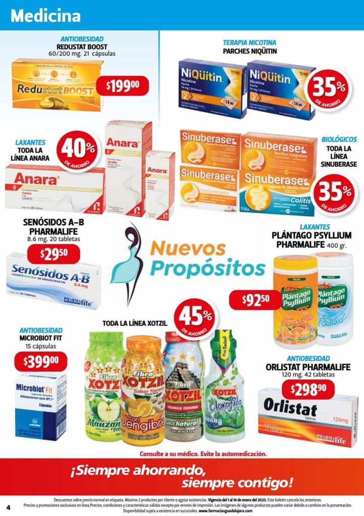 Folleto Farmacias Guadalajara Precios Bajos 1 al 14 de enero 2023 4