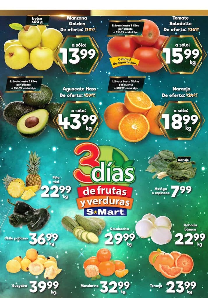 Ofertas SMart frutas y verduras del 24 al 26 de enero 2023 3