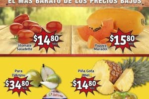 Frutas y Verduras Soriana Mercado 24 y 25 de enero 2023