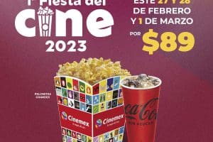 Promociones Cinemex Fiesta del Cine 2023: Combos desde $89