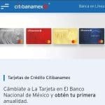 Anualidad gratis en tarjetas de crédito Citibanamex clientes nuevos