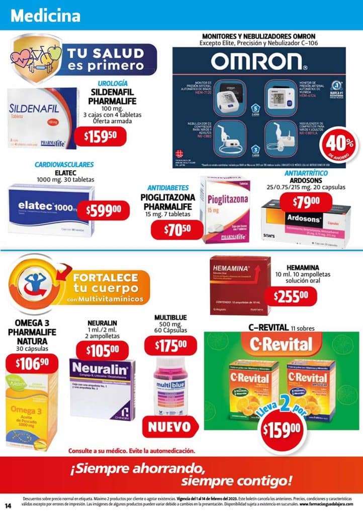 Folleto Farmacias Guadalajara ofertas del 1 al 14 de febrero 2023 14