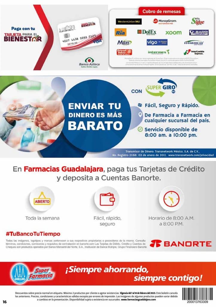 Folleto Farmacias Guadalajara ofertas del 1 al 14 de febrero 2023 16