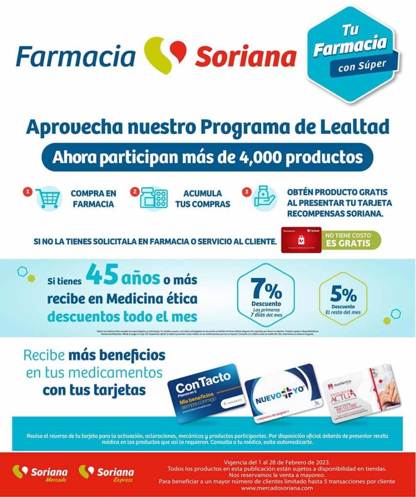 Folleto Soriana Mercado Ofertas de Farmacia Febrero 2023 2