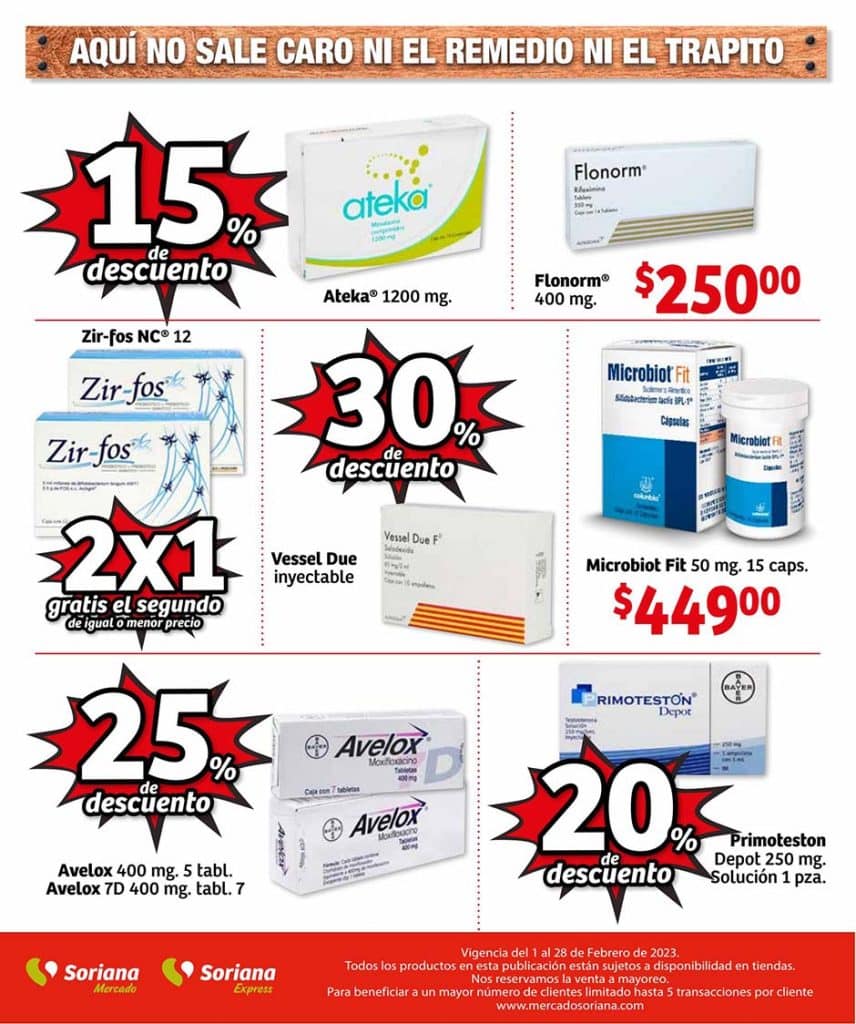 Folleto Soriana Mercado Ofertas de Farmacia Febrero 2023 22