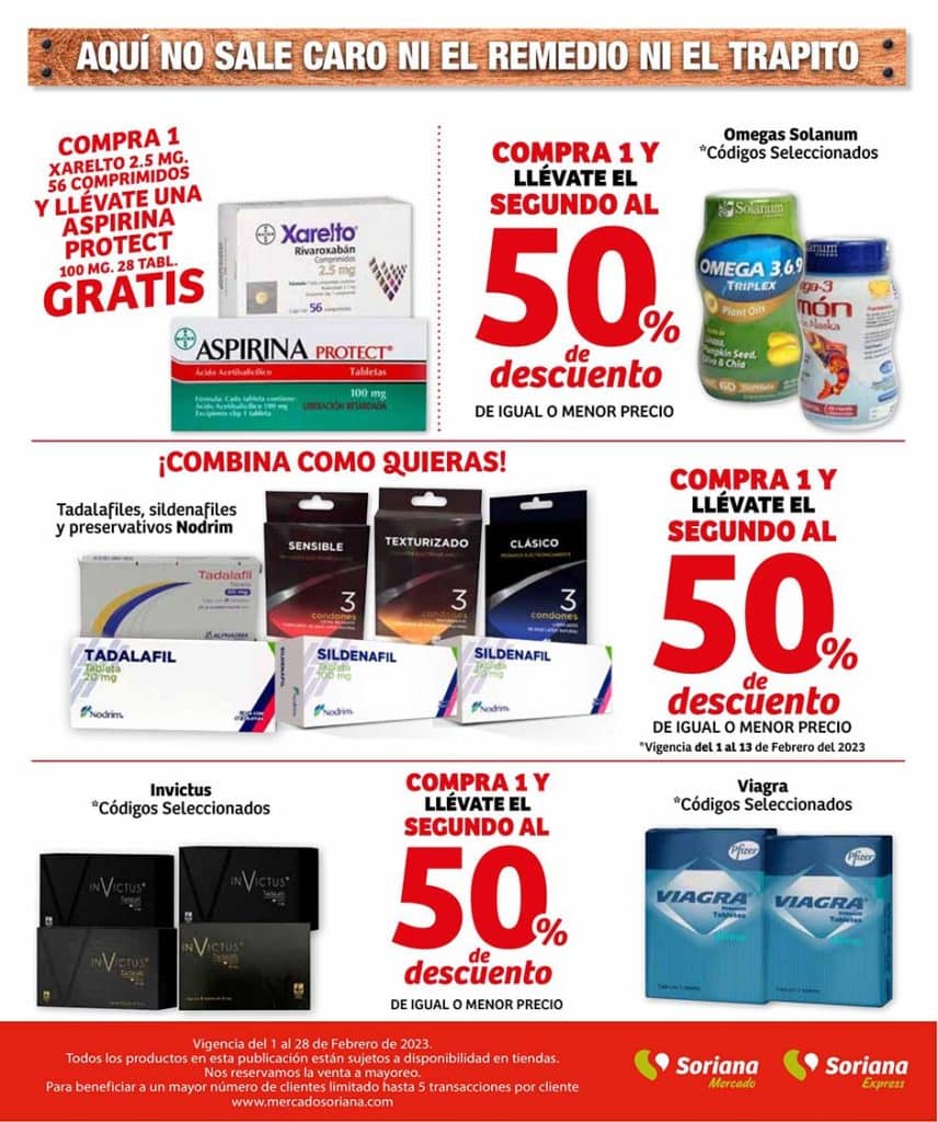 Folleto Soriana Mercado Ofertas de Farmacia Febrero 2023 3