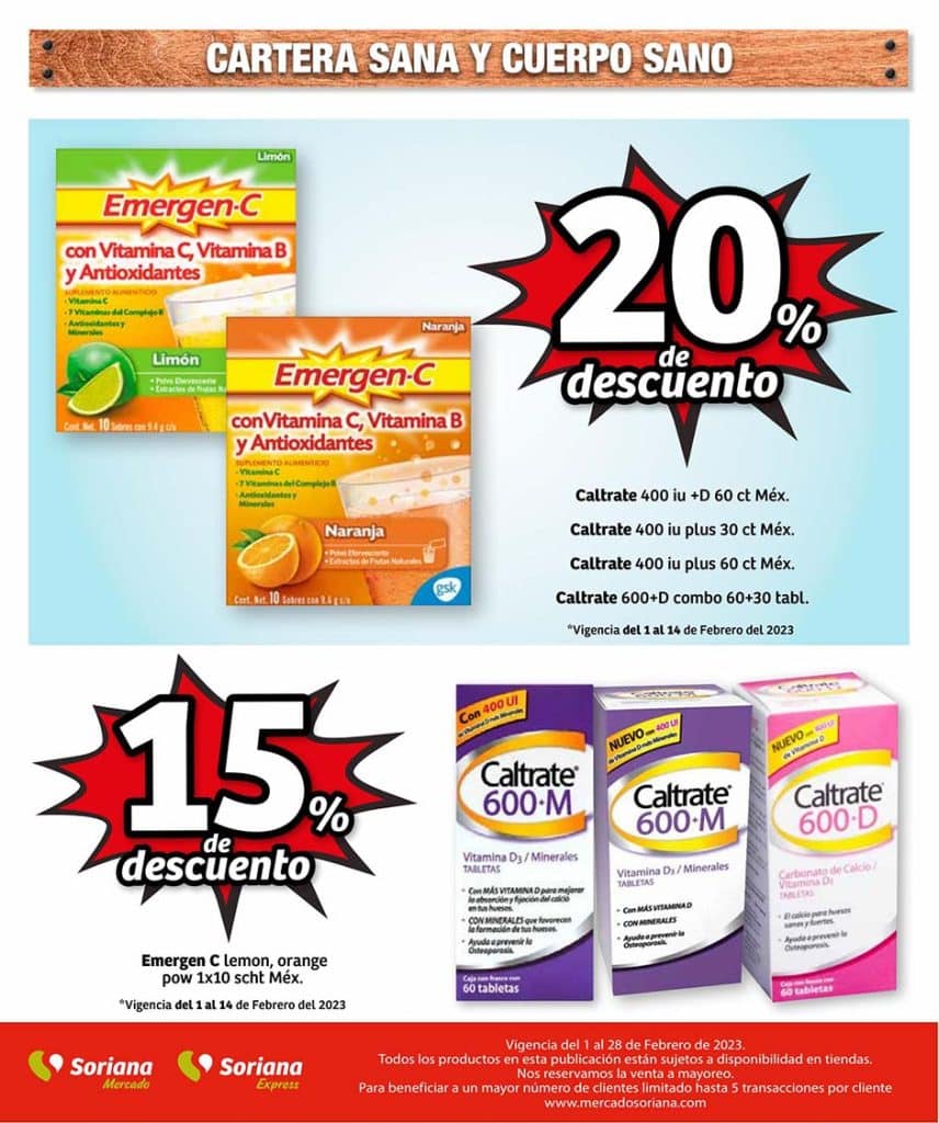 Folleto Soriana Mercado Ofertas de Farmacia Febrero 2023 6