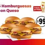 Cupón McDonalds de 5 hamburguesas por $99 pesos