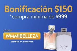 Walmart: Cupón $150 de bonificación en perfumes y belleza