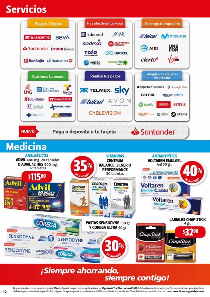 Folleto Farmacias Guadalajara Maratón del Ahorro al 31 de marzo 2023 12