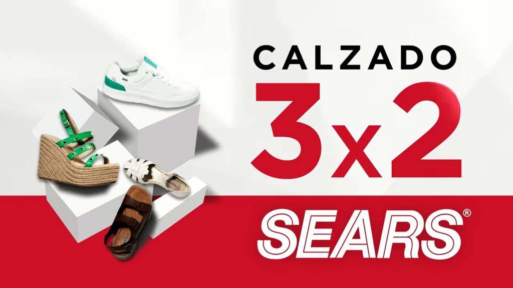 Sears: 3×2 en calzado para toda la familia al 31 de marzo 2023 2