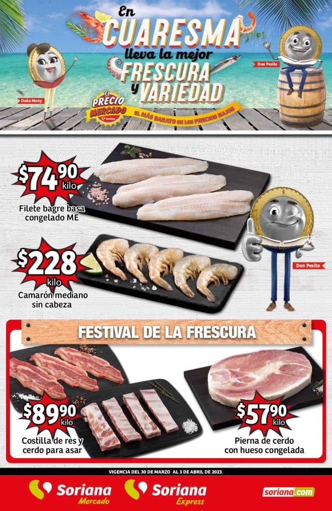 Ofertas Soriana Mercado Fin de Semana Cuaresma al 3 de abril 2023 1