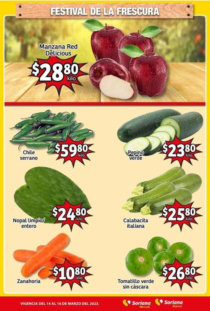 Frutas y Verduras Soriana Mercado 14 y 15 de marzo 2023 2
