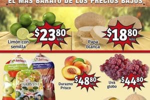 Frutas y Verduras Soriana Mercado 14 y 15 de marzo 2023