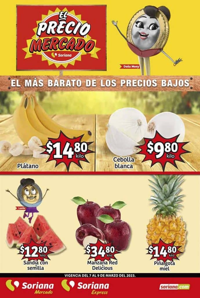 Frutas y Verduras Soriana Mercado 7 y 8 de marzo 2023 1