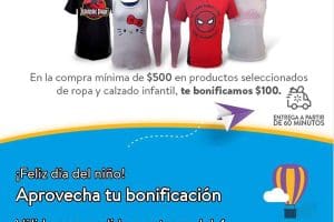 Walmart: Bonificación de $100 en ropa y calzado infantil