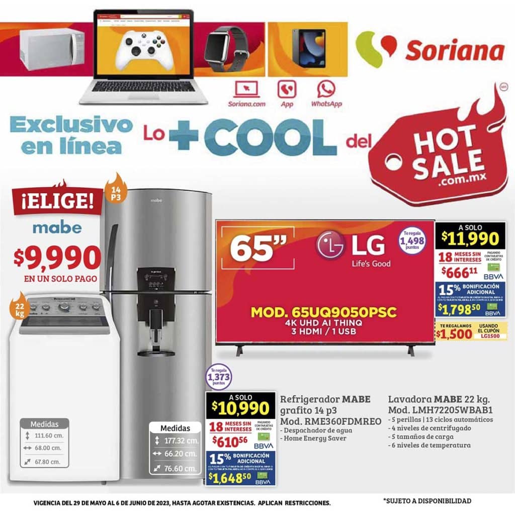 Folleto Soriana Hot Sale 2023 ofertas al 6 de junio 1