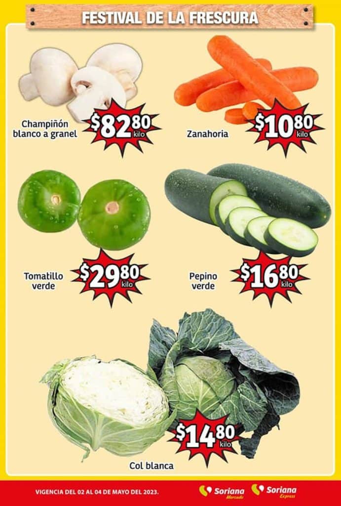 Frutas y Verduras Soriana Mercado 2 y 3 de mayo 2023 2