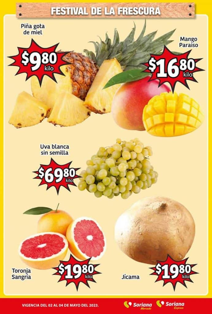 Frutas y Verduras Soriana Mercado 2 y 3 de mayo 2023 3