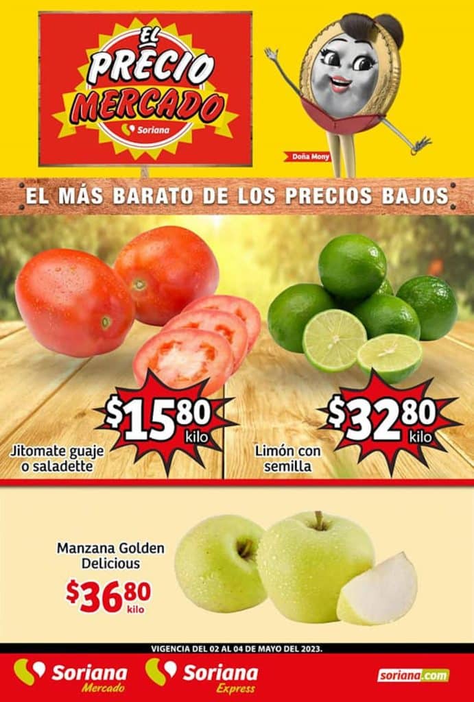 Frutas y Verduras Soriana Mercado 2 y 3 de mayo 2023 1