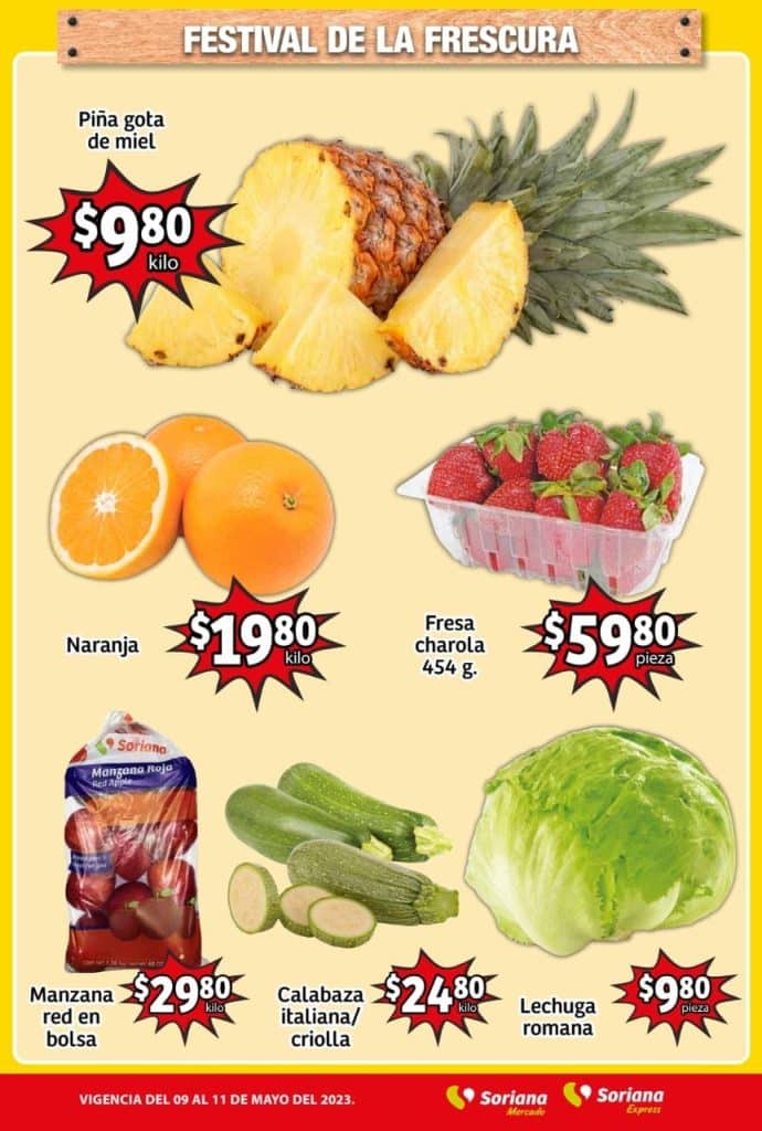Frutas y Verduras Soriana Mercado 9 y 10 de mayo 2023 2