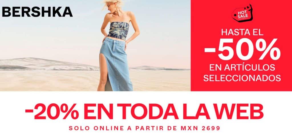 Ofertas Bershka Hot Sale 2023: hasta 50% de descuento