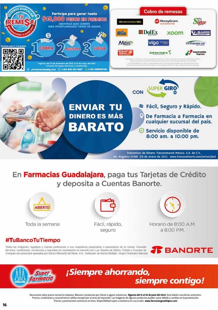 Folleto Farmacias Guadalajara Precios Bajos del 15 al 30 de junio 2023 16
