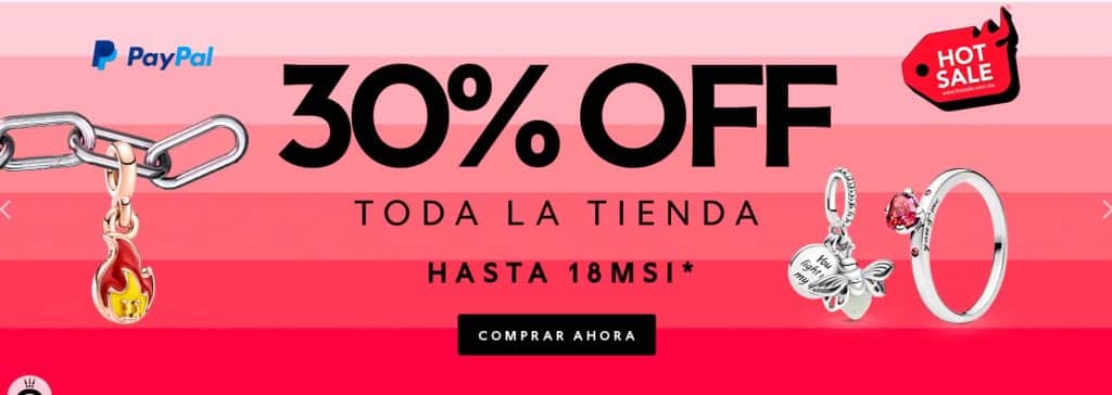 Pandora Hot Sale 2023: 30% de descuento + hasta 18 msi