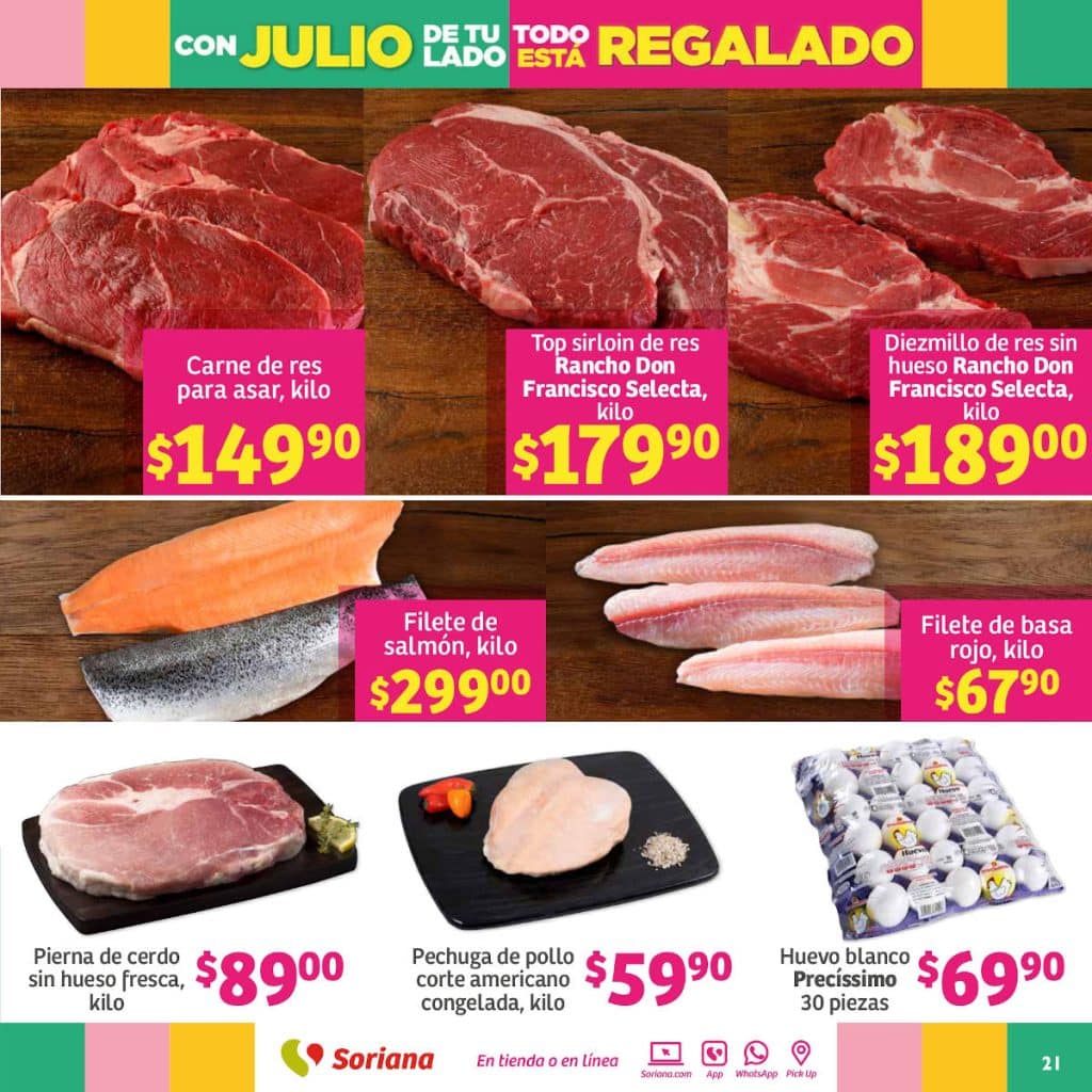 soriana carnes pescados junio 27