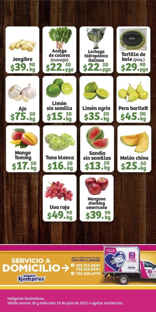 Ofertas Super Kompras frutas y verduras 18 y 19 de julio 2023 2