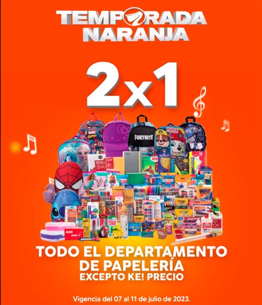 Temporada Naranja 2023: 2×1 en papelería