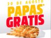 Carl’s Jr: Papas Gratis en la compra de Hamburguesa o Sándwich
