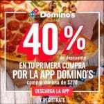 Domino's Pizza: 40% de descuento en primer pedido
