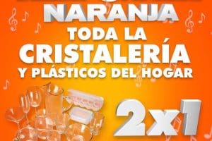 La Comer Temporada Naranja 2023: 2×1 en cristalería y plásticos del hogar