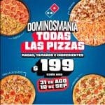 Domino's Pizza: Todas las Pizzas por $199 / Dominosmanía