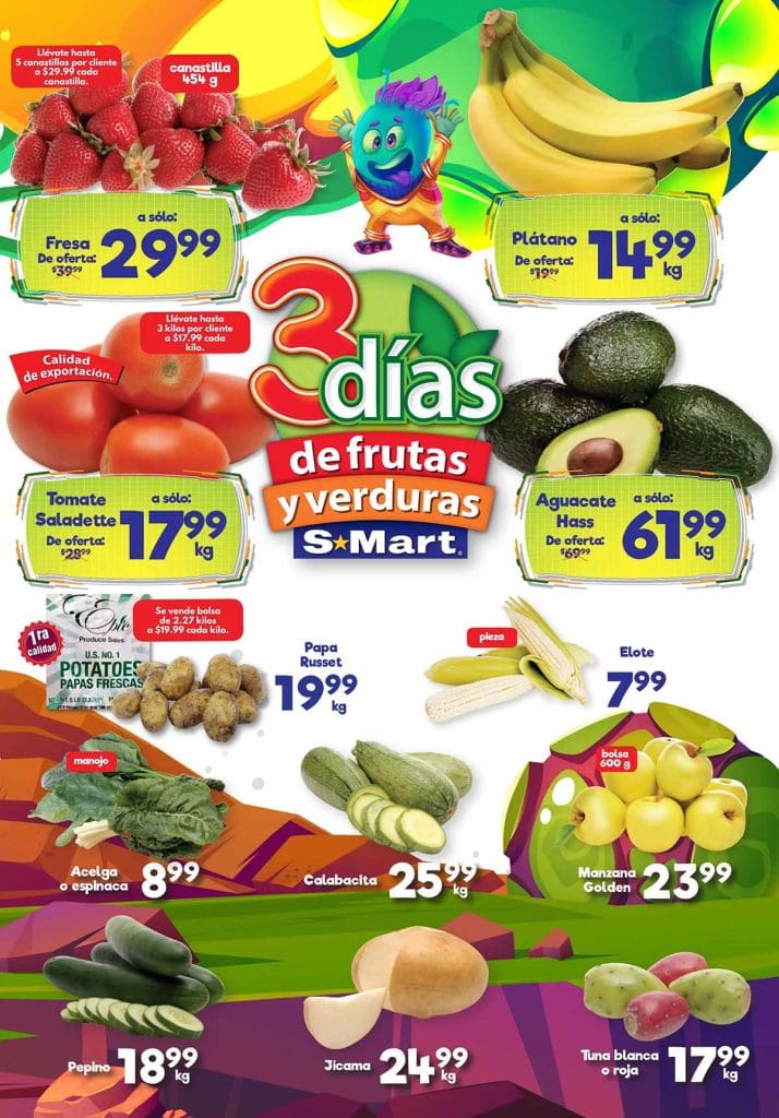 Ofertas SMart frutas y verduras del 29 al 31 de agosto 2023 3