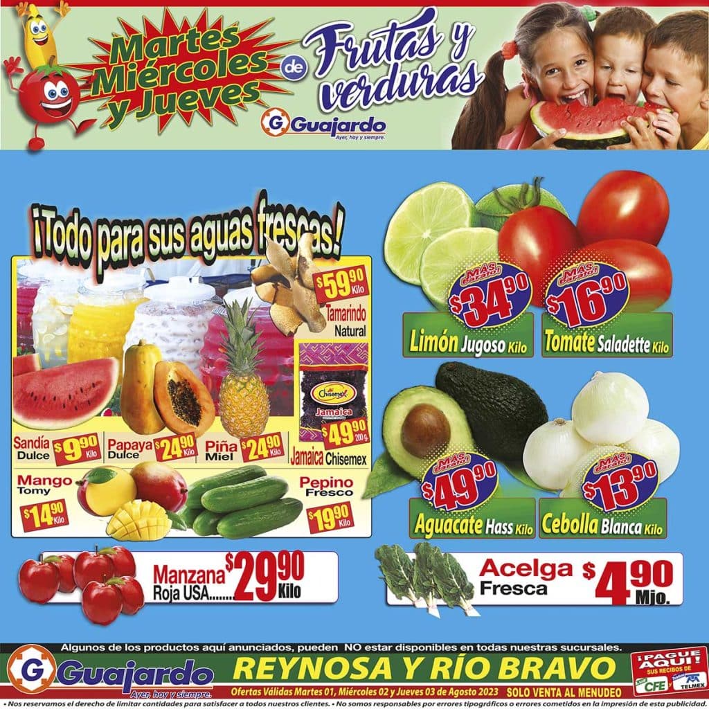 Frutas y Verduras Súper Guajardo del 1 al 3 de agosto 2023 1
