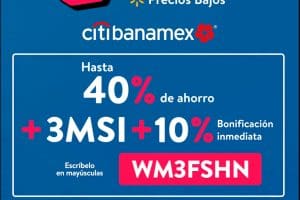 Walmart: 3 MSI + 10% Bonificación inmediata con Citibanamex