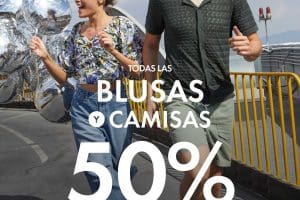 C&A: Blusas y Camisas segunda prenda al 50% de descuento