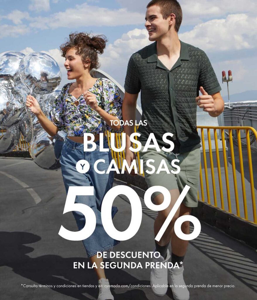 C&A: segundo a mitad de precio en todas las blusas y camisas