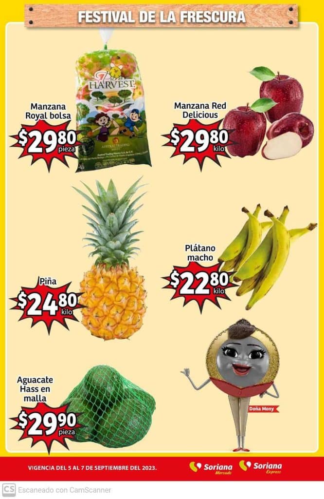 Frutas y Verduras Soriana Mercado 5 y 6 de septiembre 2023 2