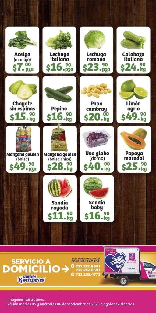 Ofertas Super Kompras frutas y verduras 5 y 6 de septiembre 2023 2