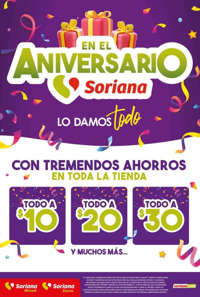 Folleto Soriana Mercado Ofertas de Aniversario al 12 de octubre 2023 1