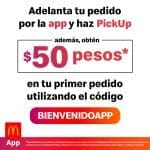 McDonald’s: Cupón $50 de descuento en tu primer pedido en la App