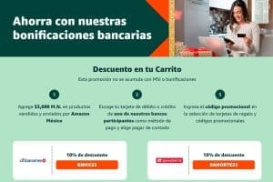 Amazon: 10% de descuento pagando con Banorte y Citibanamex