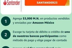 Cupón Amazon: 10% de descuento con tarjetas Santander