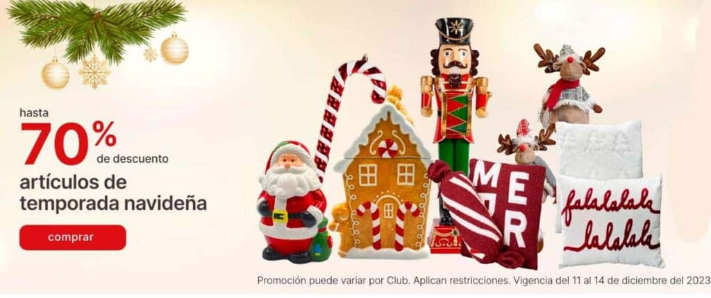 City Club: Hasta 70% de descuento en artículos de temporada Navideña 2023