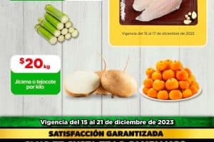 Ofertas Bodega Aurrera frutas y verduras 15 al 21 de diciembre 2023