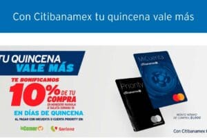 CitiBanamex: 10% de Bonificación en monedero de La Comer o tarjeta Soriana 