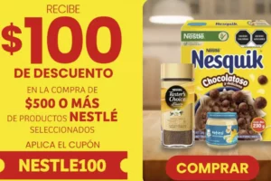 Soriana: Cupón $100 de descuento en productos Nestlé